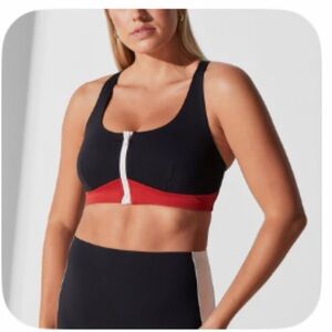 Like New Noli Shop Pace Biker Short and Zip Bra 2 Piece Set - Blossom